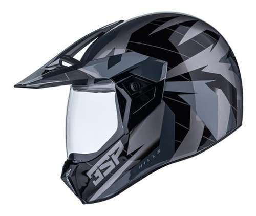 Capacete Bieffe 3 Sport Hills Cinza Moto Pala Masculino