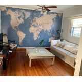 Vinilo Mapamundi Mural Mapa Mundo Planisferio 2 X 1.15mts