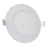 Plafon Led Redondo Embutir 12w Fria Blanco 17cm Interelec