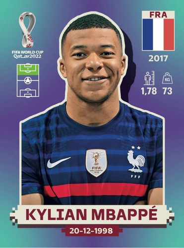 Lamina Kylian Mbappe Fra19 Album Mundial Qatar 2022