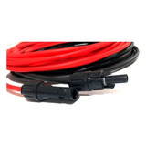 Cable Solar De 6mm2 Largo 4mts Panel Solar C/ Ficha Mc4 