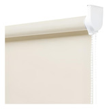 Persiana Enrollable Semi Opaca Moderna Para Ventana - Perfecta Para Recamara Y Cocina - Limpieza Fácil - Material Duradero Poliéster - Incluye Herrajes - Ideal Contra Luz Solar (beige, 100cm X 180cm)