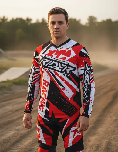 Playera Jersey Dryfit Deporte Estamp Manga Larg Moto Rzr Pes