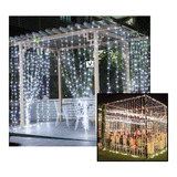 Cascada Led Blanca 3x2m 360 Luces Navidad Luz Cortina