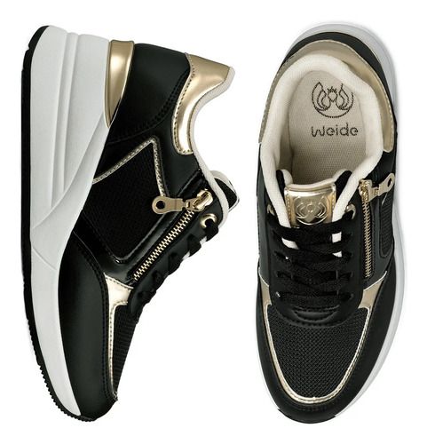 Weide Tenis Mujer Moda Deportivos Plataforma Zapatillas Cuña Casuales Elegantes Cómodos Para Correr | Meses sin interés