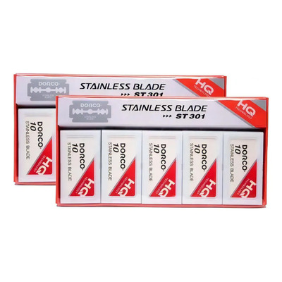 Cuchillas Doble Filo Dorco Roja ST-301 Acero Inoxidable Pack 2x100 | Envío gratis