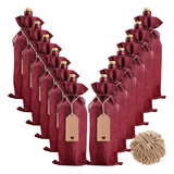 Bolsas De Vino De Arpillera, Bolsas De Regalo De Vino, 12 Bo