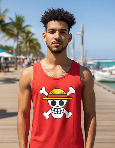 Playera Tanktop One Piece Mugiwara Luffy