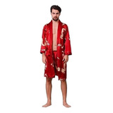 Kimono Albornoz Pijamas Ropa (seda Sintética)