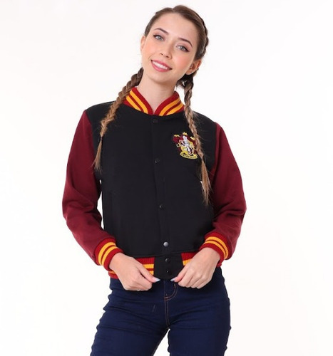 Jaqueta Moletom Harry Potter Blusa College Bordado Costas