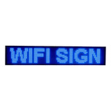 Letrero Led Azul De 100x20cm Programable  Wifi-usb