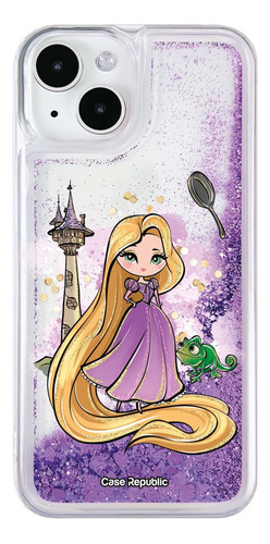 Funda Celular Para iPhone Rapunzel Enredados Disney Glitter 