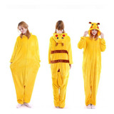 Pijama Mameluco Polar Pikachu Unisex Adulto 