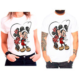 Polera Algodón Pareja Día De Enamorados Mickey Y Minnie 049