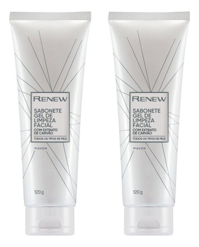 Sabonete Gel De Limpeza Facial  Renew Avon 120g Kit 2 Un