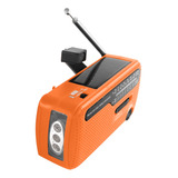 Radio Portátil Manivela Solar 1200mah Carga Batería Power Ba