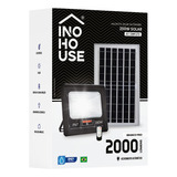 Holofote Solar Refletor 200w Prova D'água 12h Kit Completo
