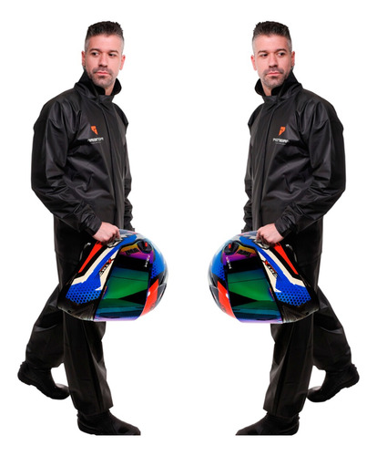 Conjunto Para Namorados Andar De Moto Capa Chuva Pioneira