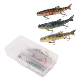 3 Piezas Señuelos De Pesca Kit De Cebo 13cm 8 Segmentos