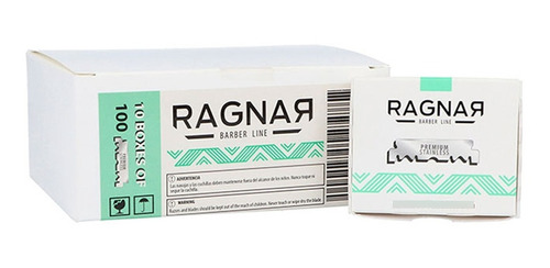 Ragnar 10 Cajas De Filos Hoja Navaja Afeitar Barberia X 100