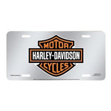 Harley-davidson 1901 Espejo Acrílico Etiqueta Naranja Bar & 