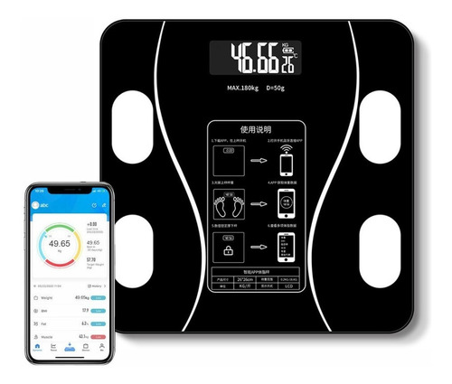 Bascula Inteligente Bluetooth Digital Vidrio Templado