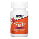 Now Foods Vitamina D3 10.000 Ui 120 Cápsulas 