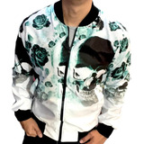 Chamarra  Bomber  Calavera Rompe Vientos Era.co