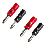 Juego Conectores Plug Tipo Banana Macho Negro Y Rojo