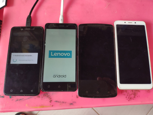 Lote 4 Celular K6 A7010 Vibe Redmi 6 Defeito Leia Abaixo Ok