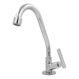 Torneira Bancada ½ Metal Inox Bica Móvel Pia ¼v Cozinh 6091a