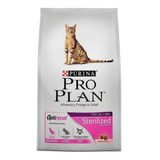 Alimento Pro Plan Gato Stererilized 3kg Salmón Y Arroz