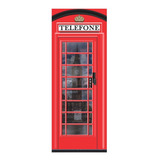 Adesivo Porta Cabine Telefônica Vermelha Londres P. 906