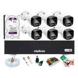 Kit 6 Cam Full Color Intelbras Dvr 8 Mhdx 3008c C/ 1t Purple