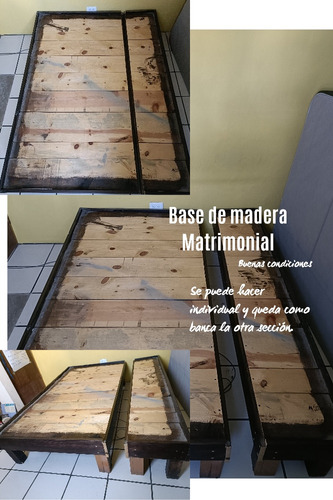 Base Cama Matrimonial De Madera