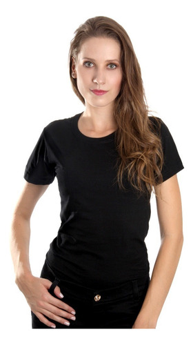 Camiseta Feminina Baby Look Algodão Lisa Atacado Blusa