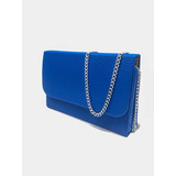 Bolsa Festa Balada Social Casual Clutch Alça Corrente Linda Cor Azul-royal