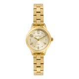 Relógio Condor Feminino Dourado 25mm Resistente Água