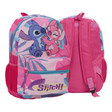 Bolsa Mochila Infantil Menina Passeio Stitch Costas Promoção