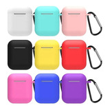 Funda Silicona Case Para Auriculares AirPods + Gancho