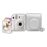 Kit Câmera Instax Mini 12 Bolsa + Filme - Branco Marfim
