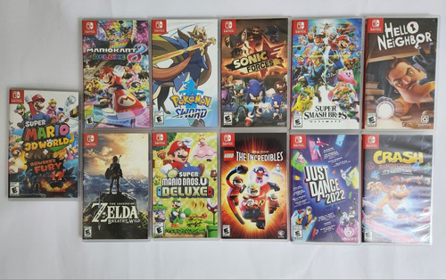 Lote De Cases Vazias P/ Jogos De Nintendo Switch 
