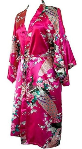 Bata Tipo Kimono Para Mujer, Pijama Largo Para Dama De Honor