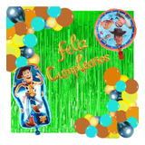 Kit Decoracion Cumpleaños Toy Story Globos Cortina Fiesta