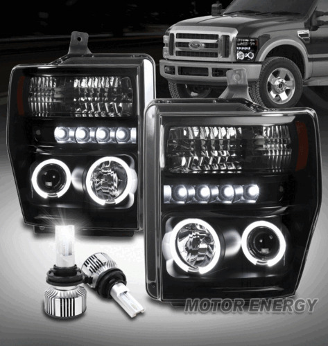 For 08-10 F250 F350 Superduty Halo Projector Black/smoke Nnc