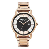 Reloj Kenneth Cole Transparency Para Hombre Mod Kc50560007 Color De La Correa Bronce