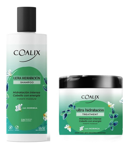 Coalix Shampoo + Tratamiento Ultra Hidratación Con Moringa