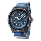 Reloj Nautica Surfside - Hombre Color De La Correa Azul Color Del Bisel Negro Color Del Fondo Azul