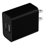 Cubo Cargador De Pared 2 Puertos Usb 5v 2a Certificado Color Negro