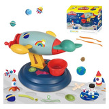 Set Pastilina Cohete Espacial + Moldes Didáctico Para Niños